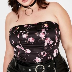 FLORAL BABY SERVIN' ATTITUDE SATIN CORSET